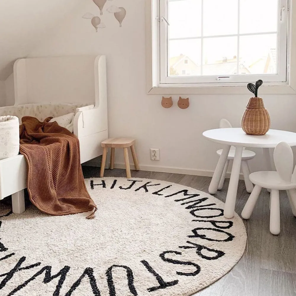 ABC Round Washable Rug