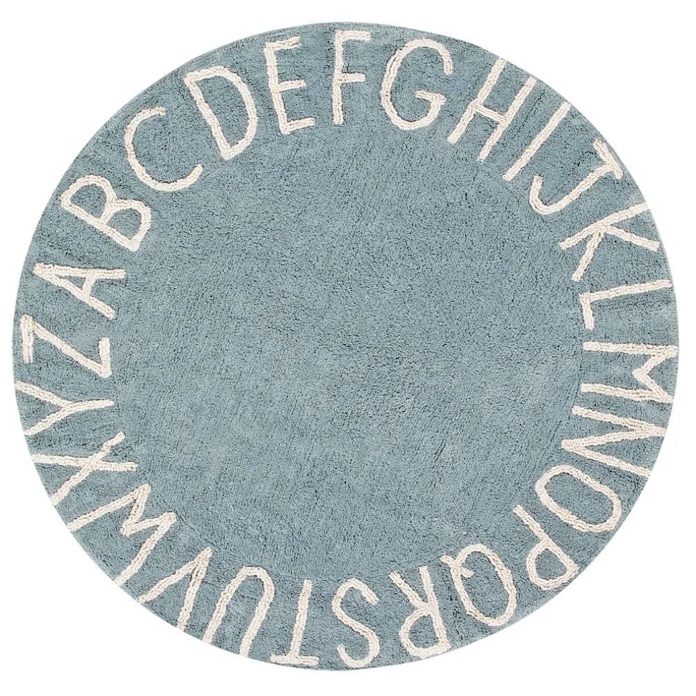 ABC Round Washable Rug