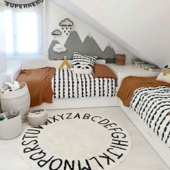 ABC Round Washable Rug