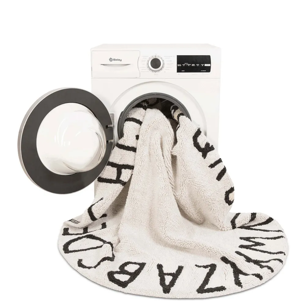 ABC Round Washable Rug