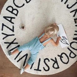 ABC Round Washable Rug