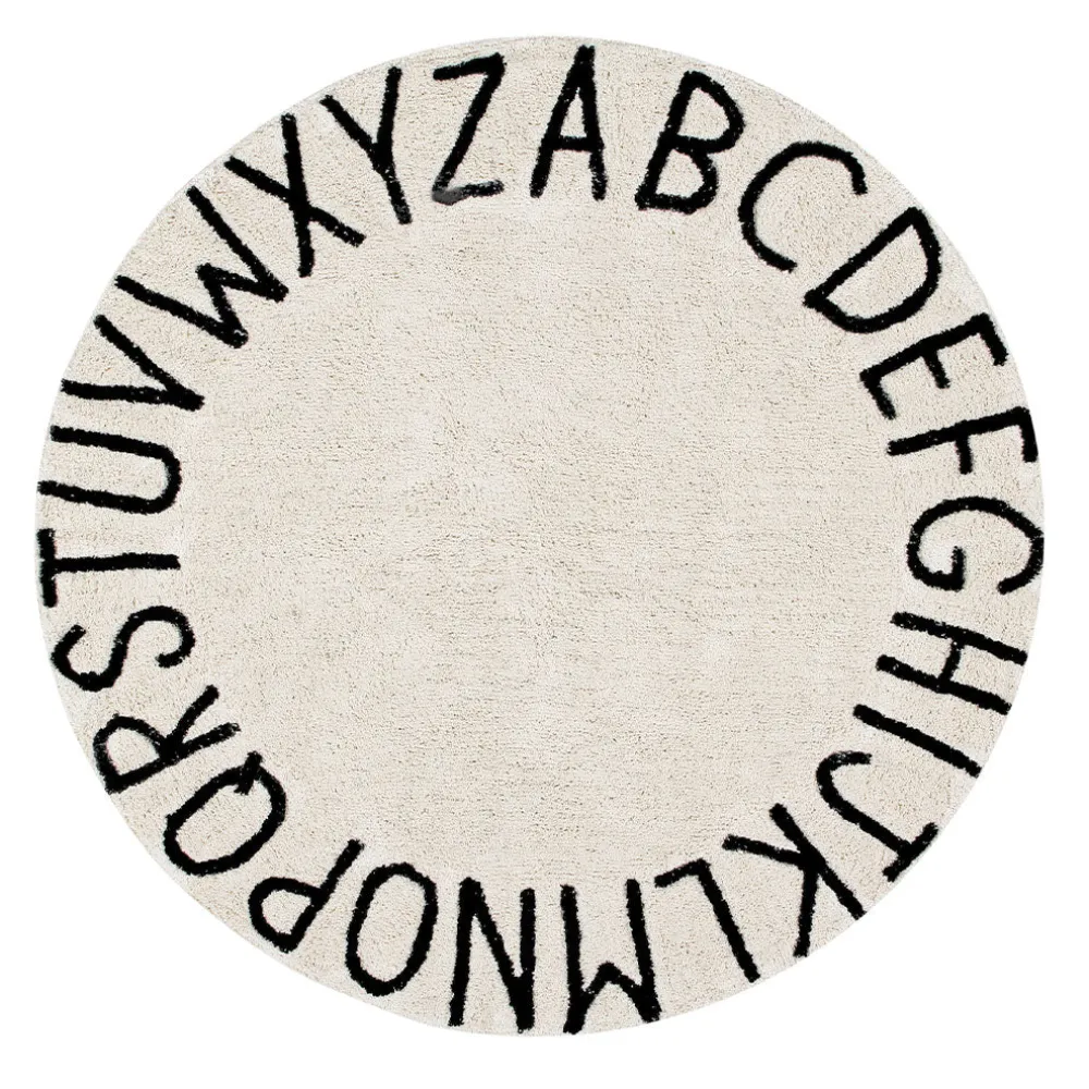 ABC Round Washable Rug