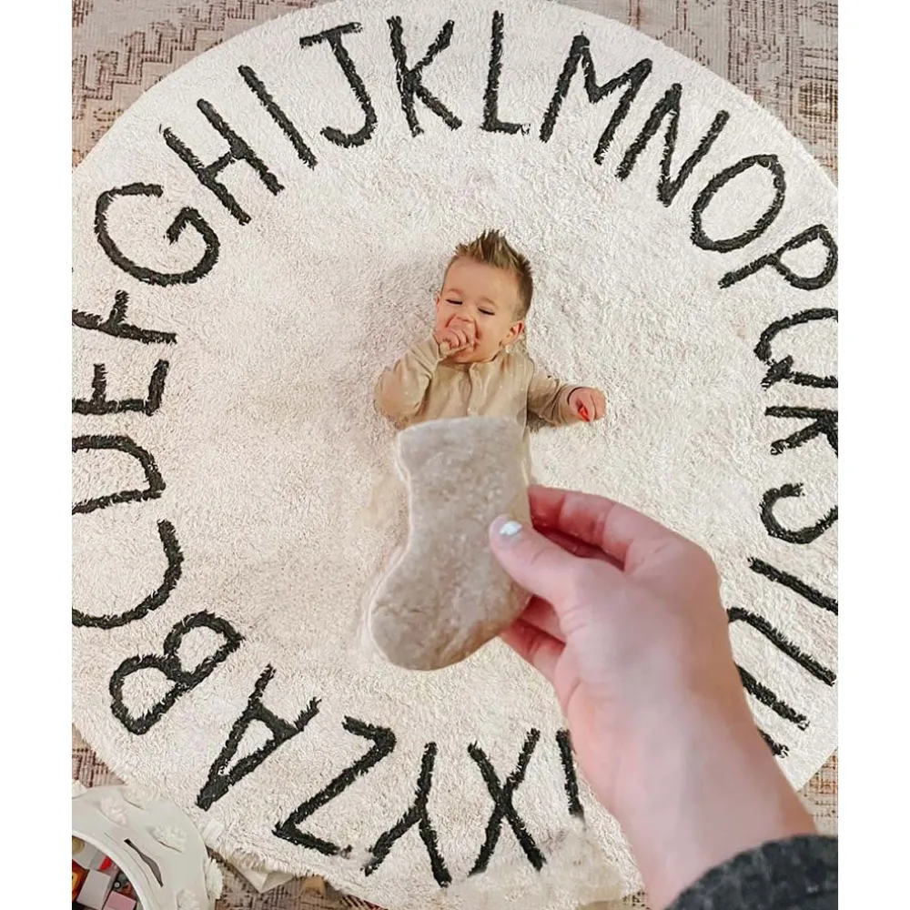 ABC Round Washable Rug