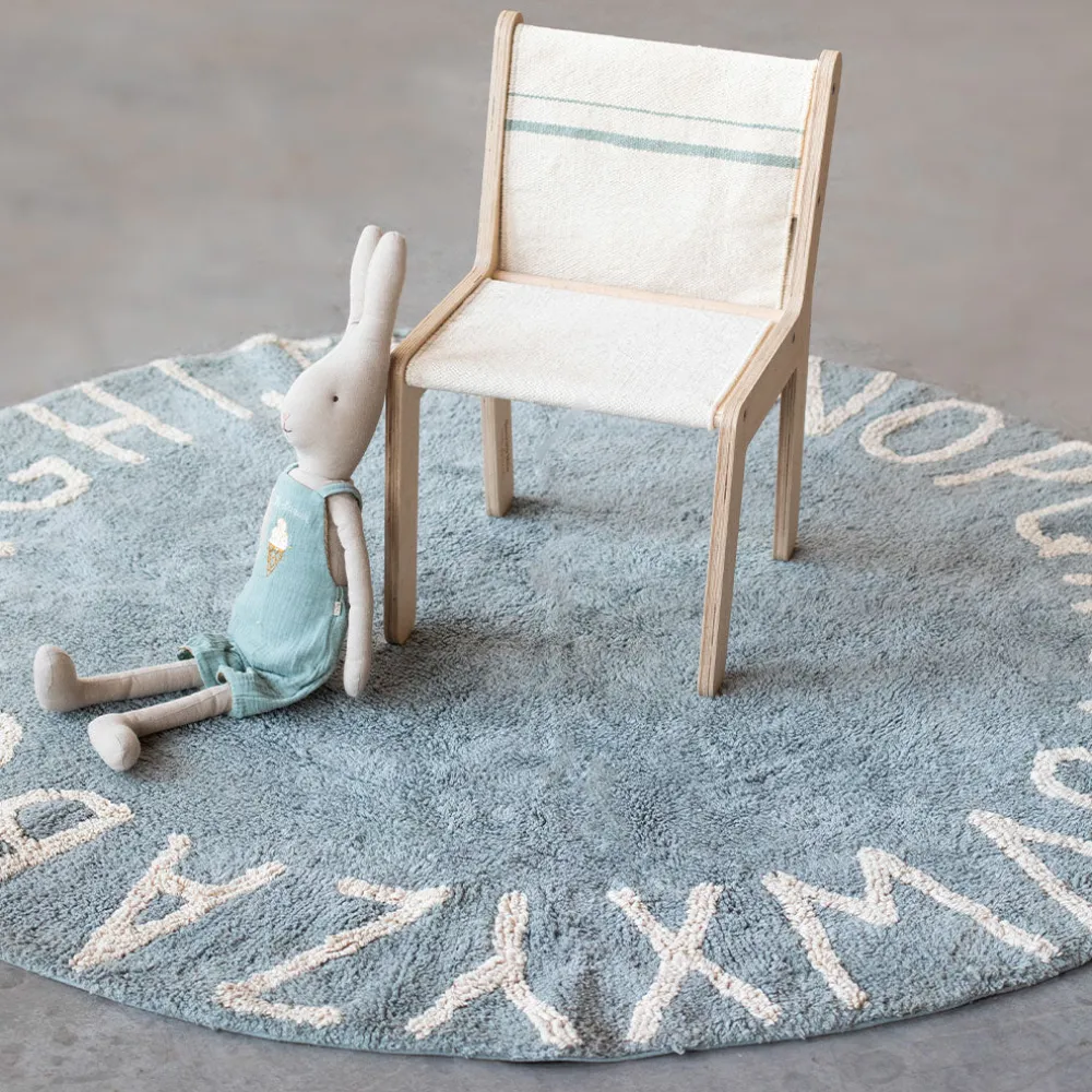 ABC Round Washable Rug