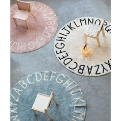 ABC Round Washable Rug