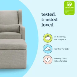 Adrian Swivel Glider With Storage Ottoman