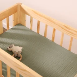 All-Stages Bassinet Sheet In GOTS Certified Organic Muslin Cotton