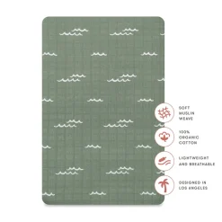 All-Stages Bassinet Sheet In GOTS Certified Organic Muslin Cotton