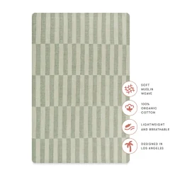 All-Stages Bassinet Sheet In GOTS Certified Organic Muslin Cotton