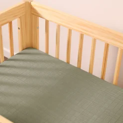 All-Stages Midi Crib Sheet In GOTS Certified Organic Muslin Cotton