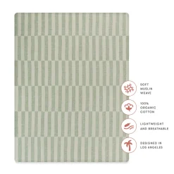 All-Stages Midi Crib Sheet In GOTS Certified Organic Muslin Cotton