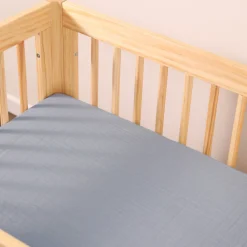 All-Stages Midi Crib Sheet In GOTS Certified Organic Muslin Cotton