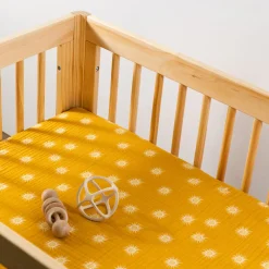All-Stages Midi Crib Sheet In GOTS Certified Organic Muslin Cotton