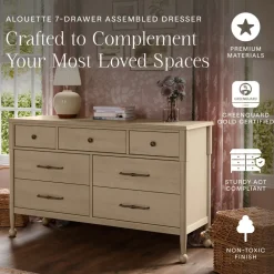 Alouette 7-Drawer Wide Assembled Dresser (56