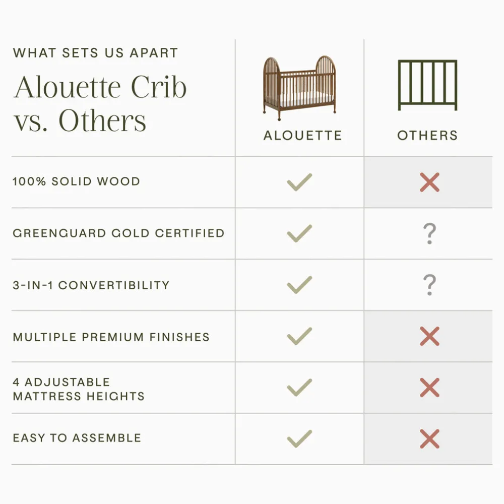 Alouette 3-in-1 Convertible Spindle Crib