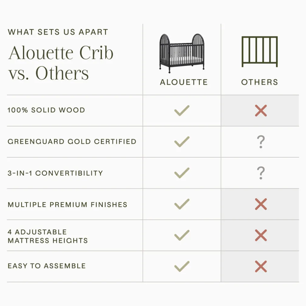 Alouette 3-in-1 Convertible Spindle Crib