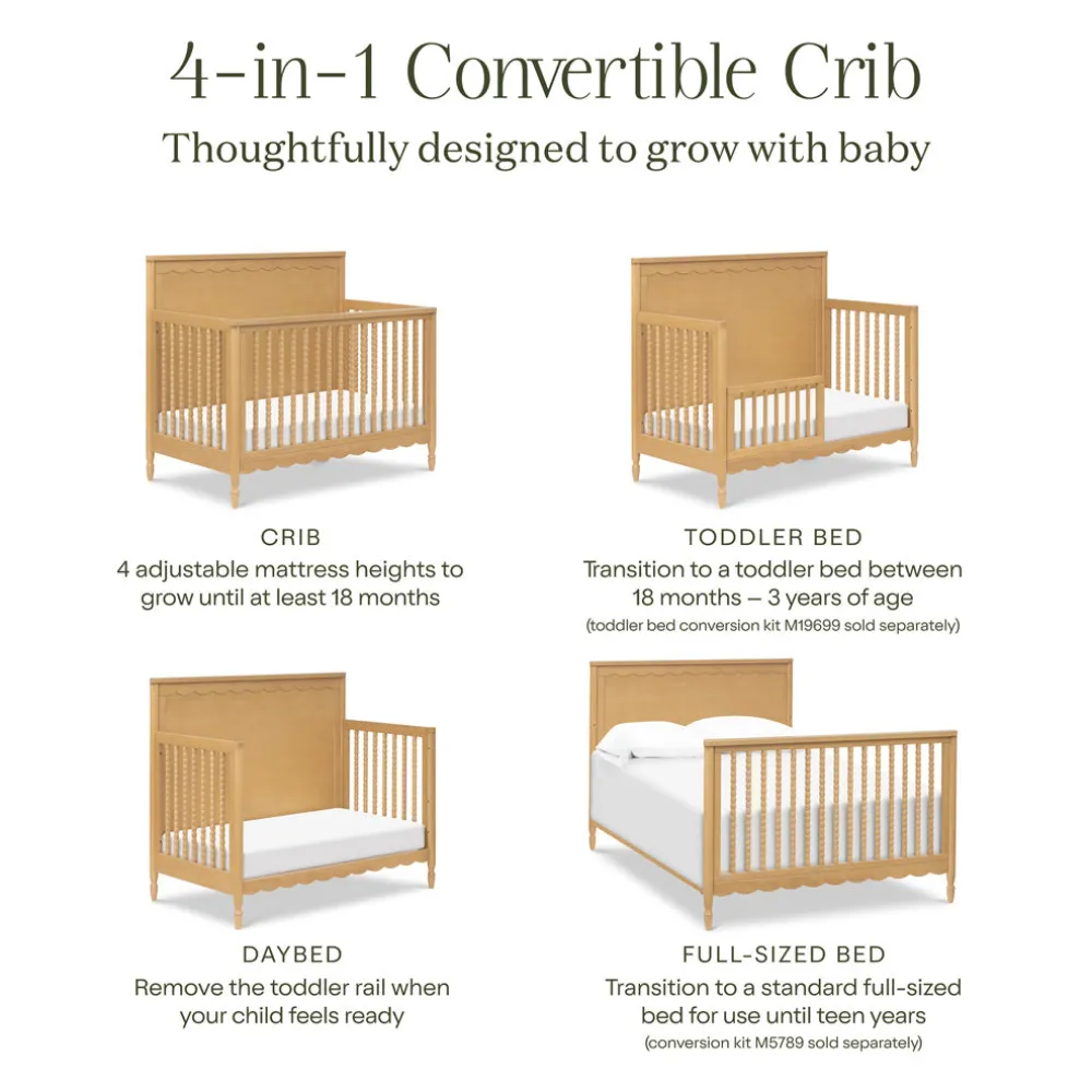 Ambrosia 4-in-1 Convertible Crib