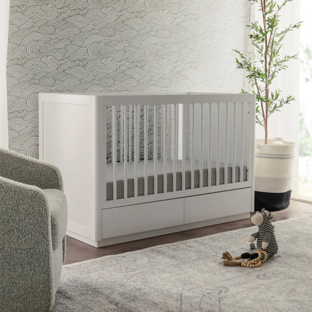 Bento 3-in-1 Convertible Storage Crib with Toddler Bed Conversion Kit