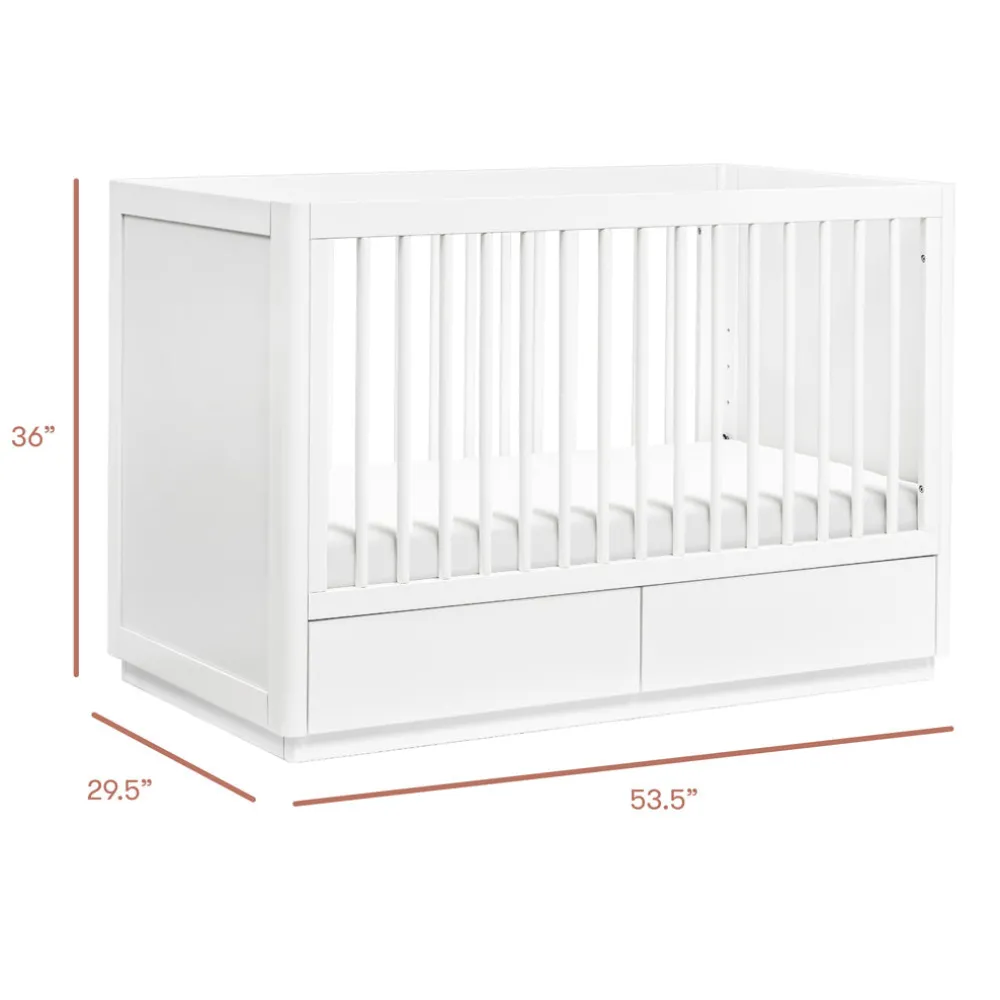 Bento 3-in-1 Convertible Storage Crib with Toddler Bed Conversion Kit