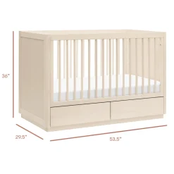 Bento 3-in-1 Convertible Storage Crib with Toddler Bed Conversion Kit