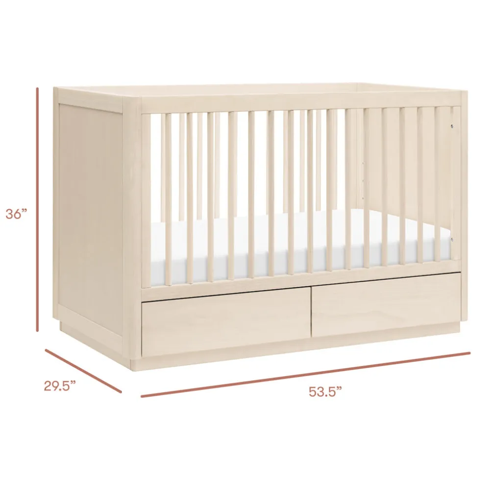 Bento 3-in-1 Convertible Storage Crib with Toddler Bed Conversion Kit