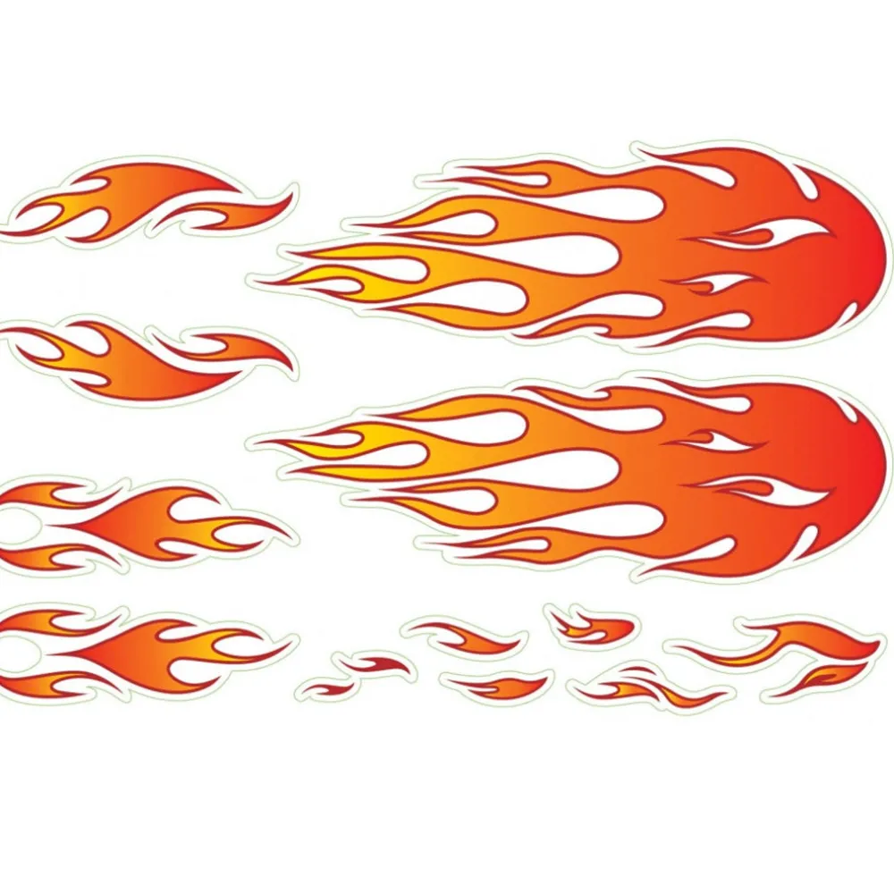 Bike Stickers in Flames