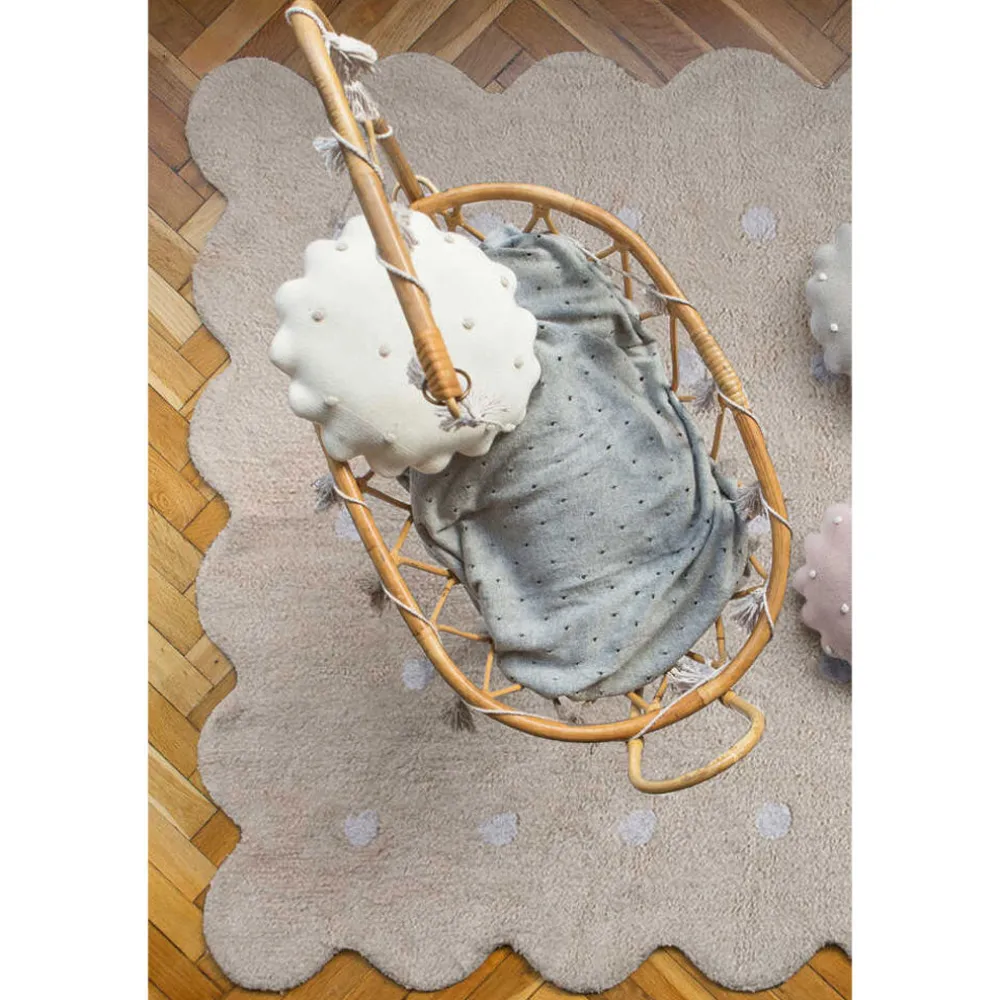 Biscuit Washable Rug