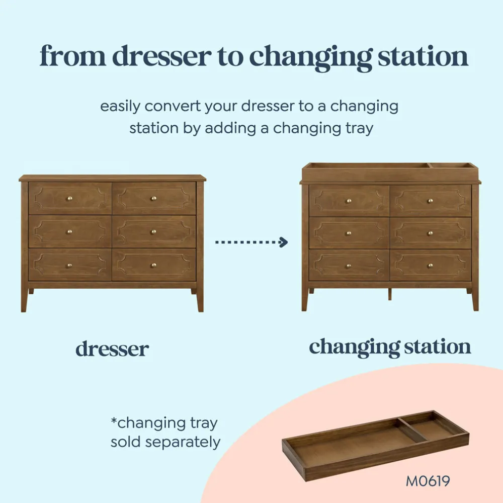 Chloe Regency 6-Drawer Dresser