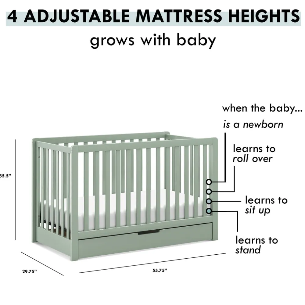 Colby 4-in-1 Convertible Crib with Trundle Drawer