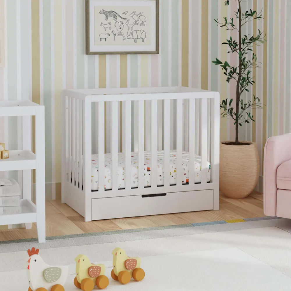 Colby 4-in-1 Convertible Mini Crib with Trundle