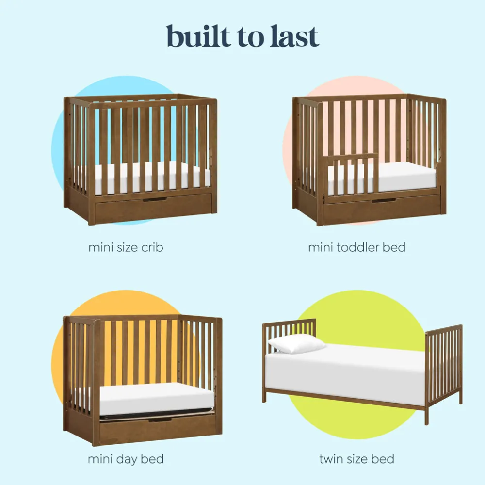 Colby 4-in-1 Convertible Mini Crib with Trundle