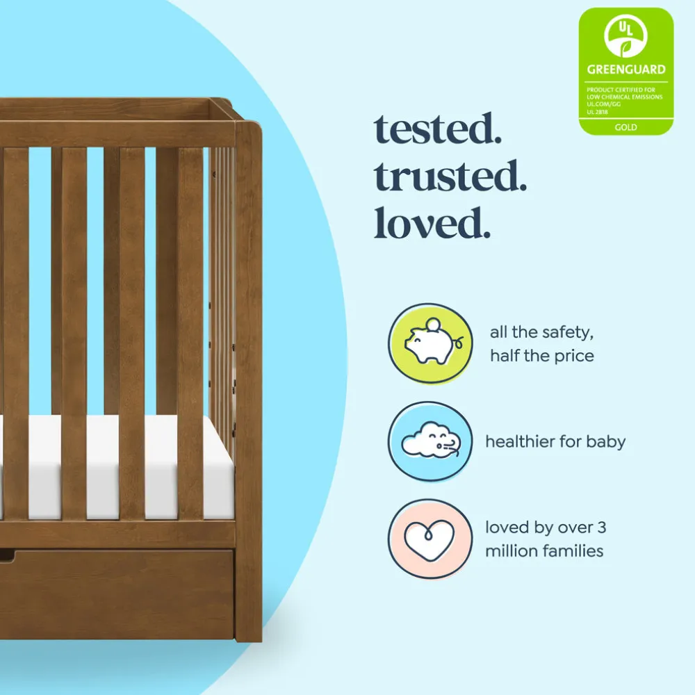 Colby 4-in-1 Convertible Mini Crib with Trundle