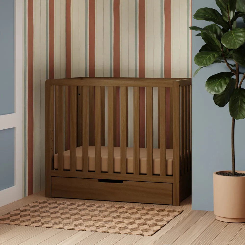 Colby 4-in-1 Convertible Mini Crib with Trundle