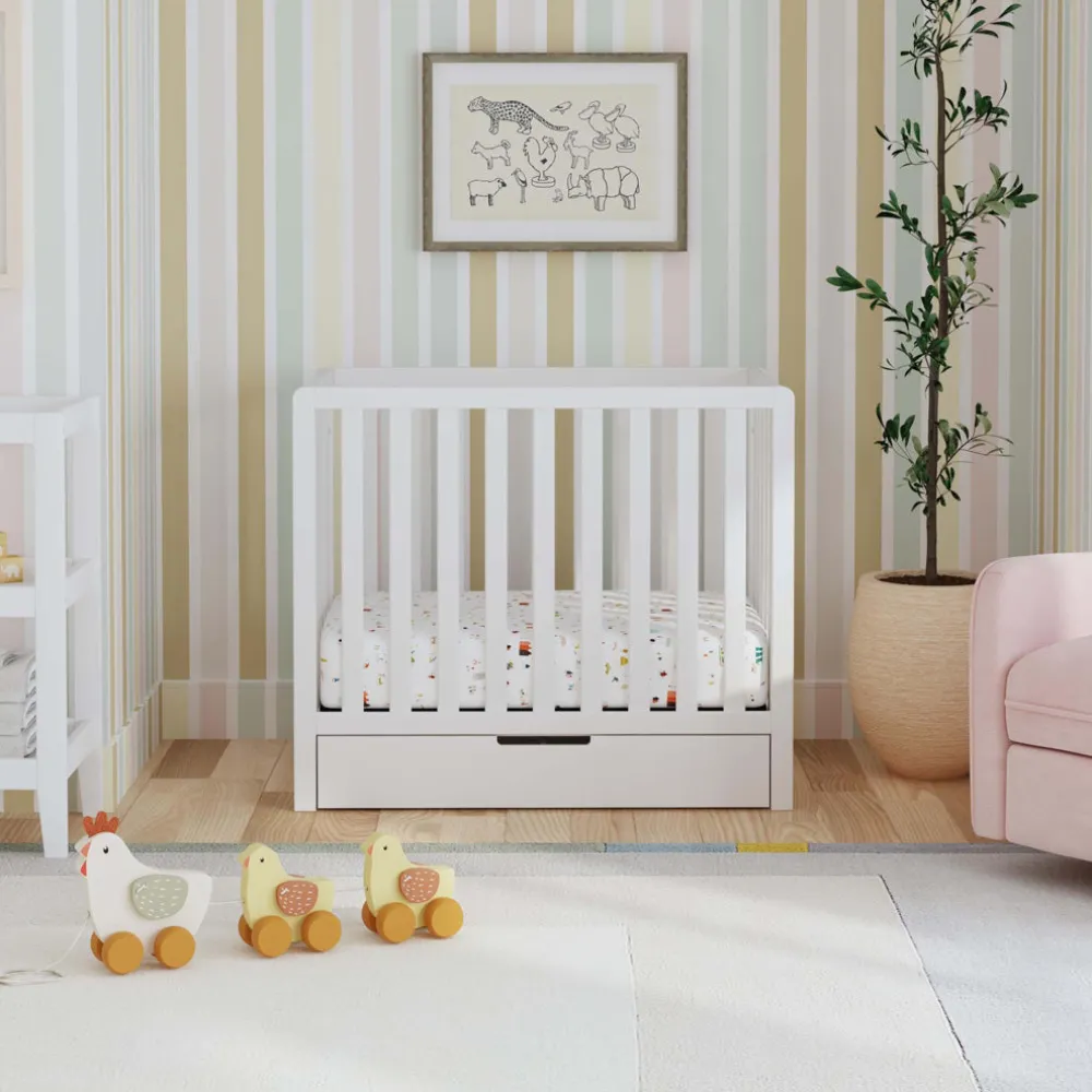 Colby 4-in-1 Convertible Mini Crib with Trundle