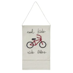 Cool Kids Ride Bikes Wall Pocket Hanger