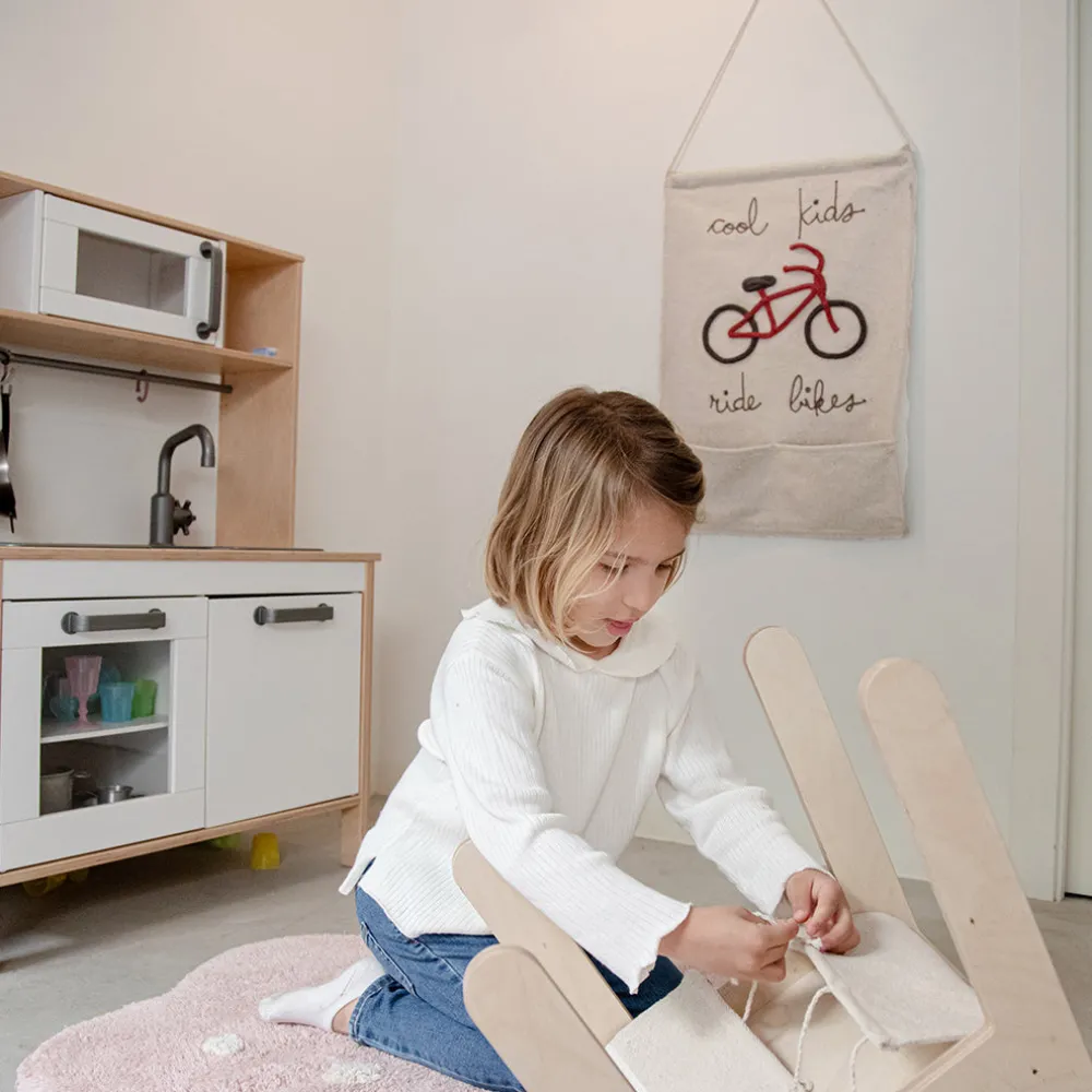Cool Kids Ride Bikes Wall Pocket Hanger