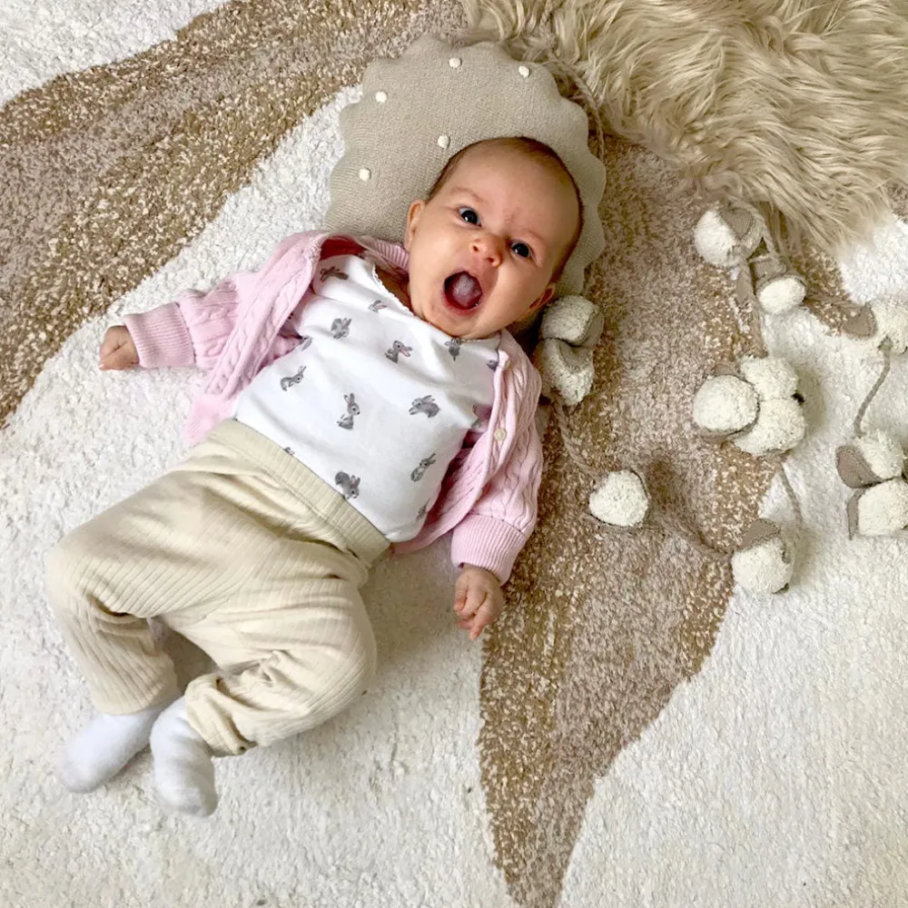 Cotton Flower Washable Rug
