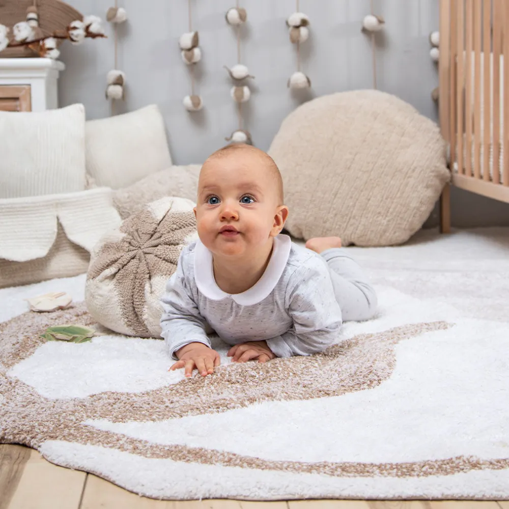 Cotton Flower Washable Rug