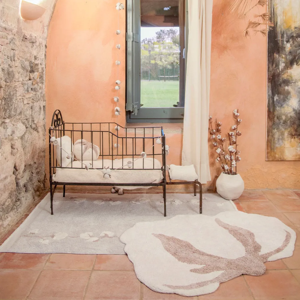Cotton Flower Washable Rug