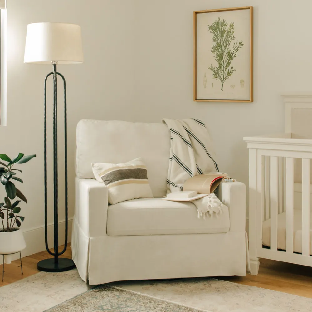 Crawford Pillowback Chair-And-A-Half Comfort Swivel Glider
