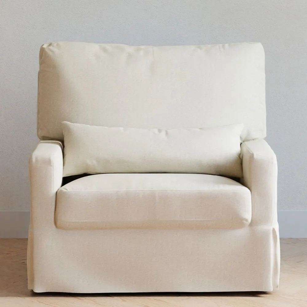 Crawford Pillowback Chair-And-A-Half Comfort Swivel Glider
