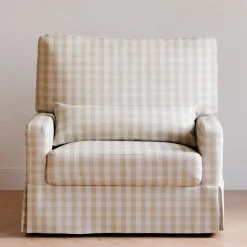Crawford Pillowback Chair-And-A-Half Comfort Swivel Glider