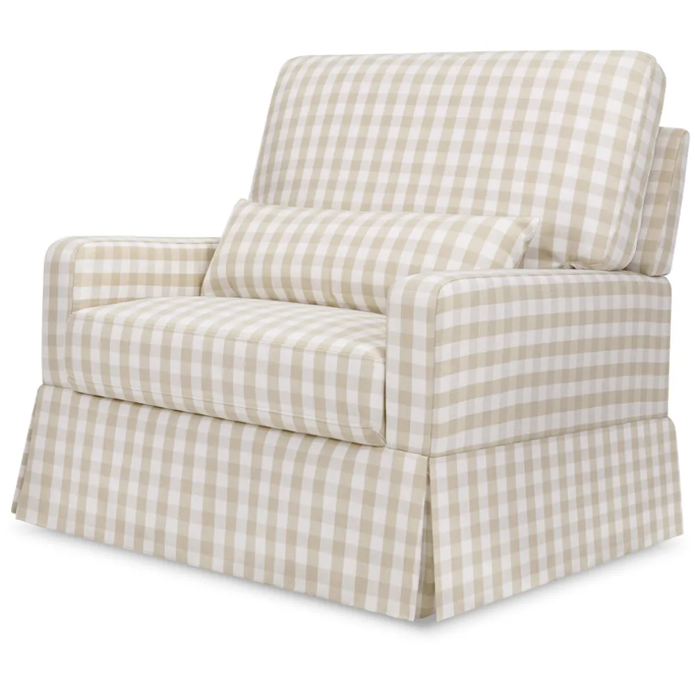 Crawford Pillowback Chair-And-A-Half Comfort Swivel Glider