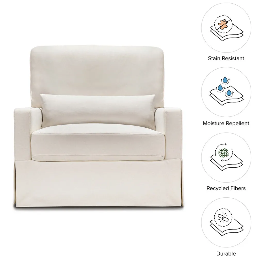 Crawford Pillowback Chair-And-A-Half Comfort Swivel Glider