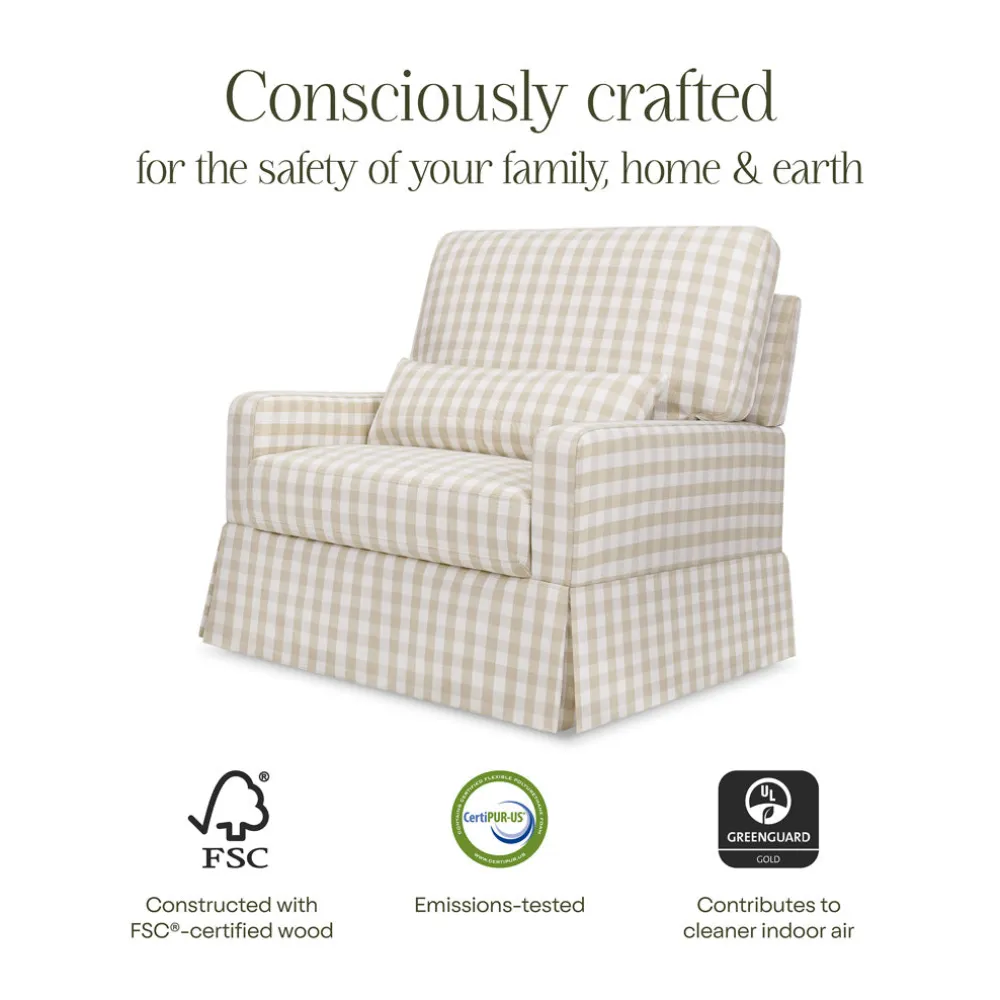 Crawford Pillowback Chair-And-A-Half Comfort Swivel Glider
