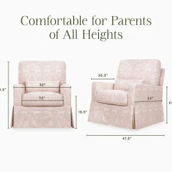 Crawford Pillowback Comfort Swivel Glider