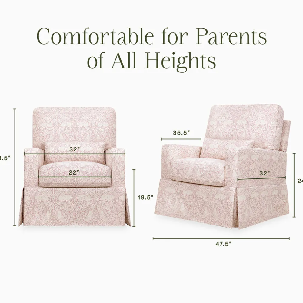 Crawford Pillowback Comfort Swivel Glider
