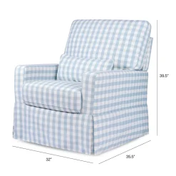 Crawford Pillowback Comfort Swivel Glider