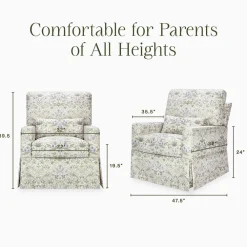 Crawford Pillowback Comfort Swivel Glider