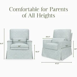 Crawford Pillowback Comfort Swivel Glider